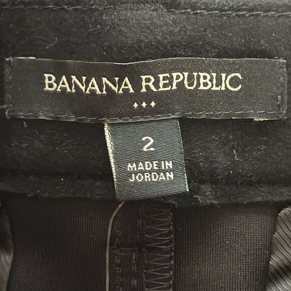 Banana Republic Faux‎ Suede Belted Shorts Womens Size 2 Black - Picture 3 of 8